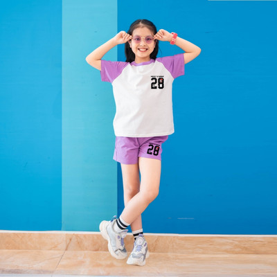 Bộ quần áo bé gái mùa hè số 28 - Set đồ cotton bé gái cân nặng từ 15-40kg-  Loza Kids FB97