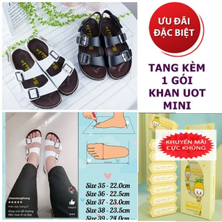 Giày sandal nữ đi học quai ngang đế trấu mang đi học,đi làm-kèm quà tặng