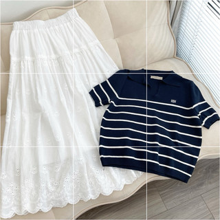 ÁO POLO KẺ NGANG - NAVY