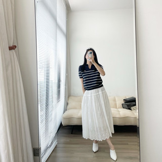 ÁO POLO KẺ NGANG - NAVY