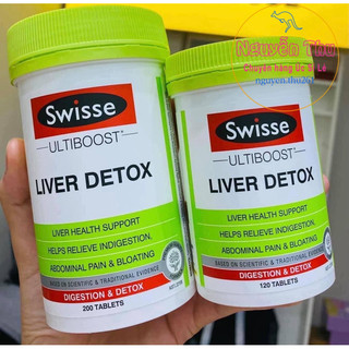 Viên uống bổ gan, thải độc gan úc swisse liver detox 60 viên,120 viên, 200 viên, thanh lọc gan, mát gan