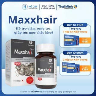 Viên uống maxxhair - hỗ trợ tóc mọc chắc khỏe - hộp 30 viên - mua 6 tặng 1