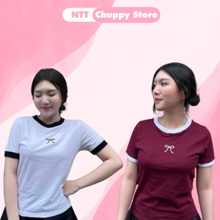  Áo Baby Tee Form Rộng - Vải Thun 2 Chiều Cotton 100% - Phối Bo Tay Và Bo Cổ - Bigsize 45kg Đến 75Kg 