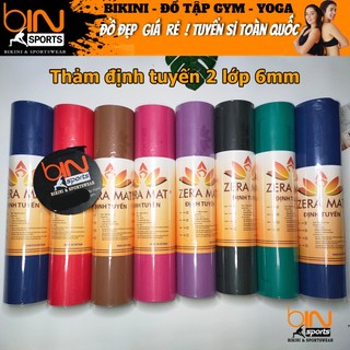 Thảm Tập Gym Yoga Định Tuyến TPE ZERAMAT 2 Lớp 6mm Chống Trơn Trượt Cao Cấp Bin Sports TT001