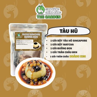 Set tàu hũ trân châu đường đen THE GARDEN, nguyên liệu nấu tàu hủ 20 Ly