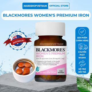 Viên Uống Bổ Sung Sắt Blackmores Women's Premium Iron, Bổ Sung Sắt Cho Bầu Mỹ - Marsshopvietnam