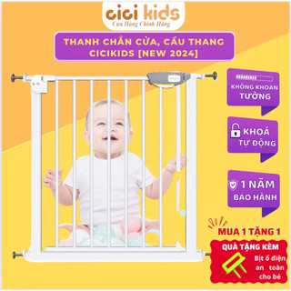 Thanh chắn cửa, thanh chắn cầu thang cho bé khóa 2 chiều, KHÔNG khoan đục, loại to dày dặn dễ dàng lắp đặt