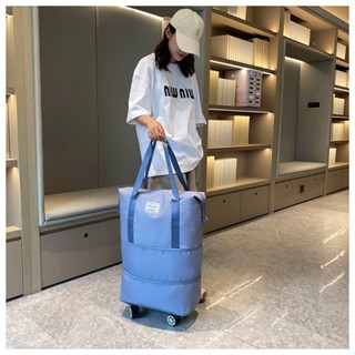 Túi du lịch 3 tầng gấp gọn có bánh xe kích thước lớn đi dã ngoại, công tác kéo tay, cài vali 3TBX,Túi Du lịch,KHAI