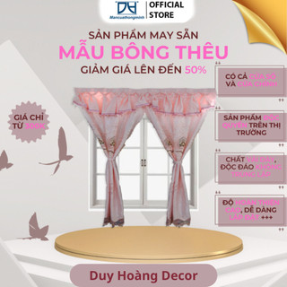 Rèm cửa sổ vải gấm hoa văn bông hồng nổi xẻ giữa loại 1 chống nắng mcvip01n | duy hoàng decor
