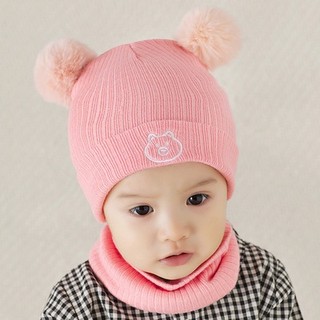 Khăn nón len ấm áp cho bé hình gấu cute Len57