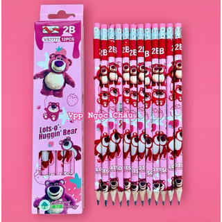 🍓🍓 BÚT CHÌ GỖ GẤU DÂU 2B 🍓