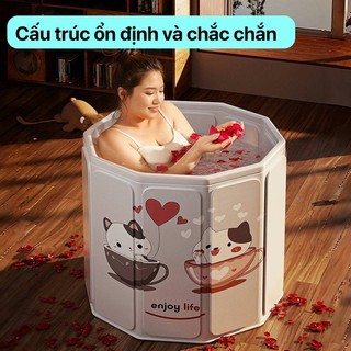 Bể bơi tròn, Bồn tắm gấp gọn không cần bơm hơi kích thước 70*66cm - hàng nhập khẩu