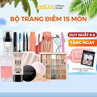 Bộ trang điểm cao cấp 15 món makeup thần thánh KÈM TÚI ĐỰNG MỸ PHẨM chuyên nghiệp hottrend bộ makeup sang chảnh Hatola