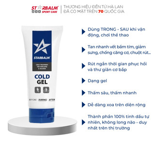 STARBALM Cold Gel 100ml Hà Lan | Gel Lạnh Massage Thể Thao, Làm Mát Nhanh, Cho Người Vận Động