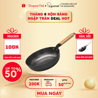Chảo gang đúc công nghệ mới La gourmet Nitrigan™ 24cm lòng sâu 2.5L - 347695