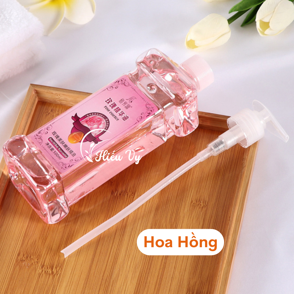 Tinh Dầu Massage Body Gừng, lavender, Hoa Hồng, Ngải Cứu Thơm Dịu 500ml/750ml | Dầu Mát Xa Body Thiên Nhiên An Toàn