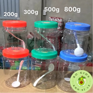 Lọ Đựng Gia Vị Có Thìa Nhựa Việt Nhật 200ml- 300ml Hũ đựng gia vị muối súp có nắp đậy tiện dụng
