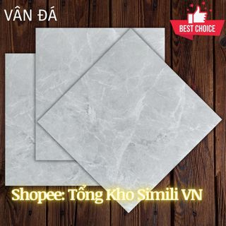 Tấm Dán Sàn Nhựa Giả Đá, Kích Thước 45x45cm Dày 2mm, Decor Phòng Ngủ, Phòng Khách, Mẫu Vân Đá.