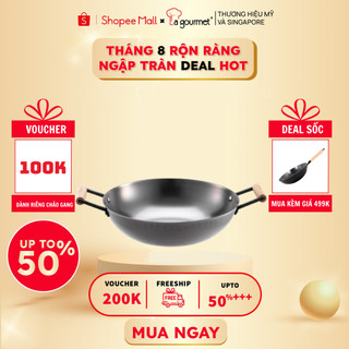 Chảo gang đúc công nghệ mới La gourmet Nitrigan™ 32cm lòng sâu 4.5L - 347688 (tốt cho sức khỏ