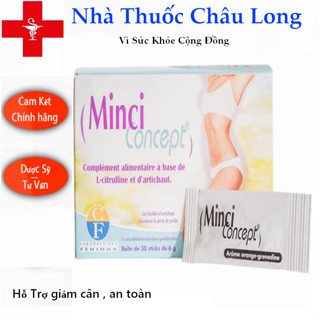Giảm cân Minci Concept, Pháp (30 gói) giảm mỡ bụng eo đùi cho phụ nữ an toàn, không gây mệt mỏi