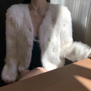 Áo Len Lông dáng ngắn Đính hạt cườm chanh sả 3 màu thời trang, Áo khoác len lông, Áo len nữ đẹp