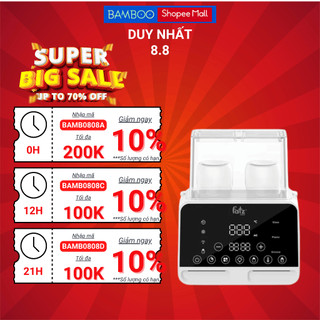 Máy hâm sữa và tiệt trùng điện tử 2 bình fatzbaby duo 9 fb3095kb