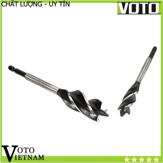 Mũi khoan khoét lỗ gỗ 4 cánh 4 khe chuôi lục giác 6.35mm nhiều size 10 - 25 mm Voto