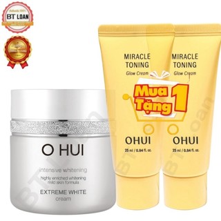 [ K.M 1+1 ] Kem dưỡng trắng da chống lão hóa mờ thâm nám sạm da cho da trắng sáng mịn màn OHUI Extreme White Glow Cream