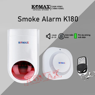 Báo khói không dây cho gia đình k180 tần số 433 với 1 đầu dò báo khói không dây. báo khói dùng pin