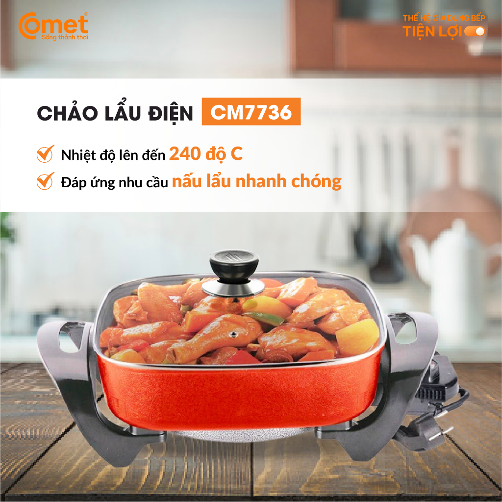 [KHO HCM ] Chảo lẩu điện đa năng 5L COMET - CM7736