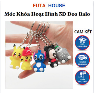Móc khóa hoạt hình 3d đeo balo móc chìa khóa đẹp