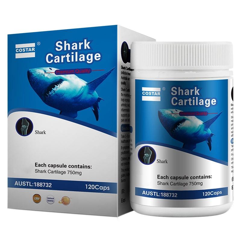 Sụn Cá Mập Costar Blue Shark Cartilage 750mg Hỗ Trợ Sụn Khớp Dây Chằng 30 Viên - Date 10/2026