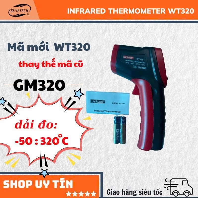 Súng đo nhiệt độ bằng hồng ngoại Benetech GM320 được thay thế bằng mã WT320