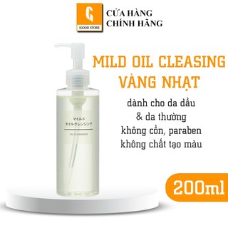 IGOOD - Dầu tẩy trang Muji MILD Oil Cleansing vàng nhạt Nhật Bản 200ml