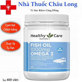 Dầu cá fish oil omega 3 healthy care - fish oil 1000mg omega 3 400v