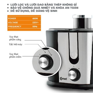 [Hỏa tốc HCM] Máy ép trái cây 400W COMET - CM9838