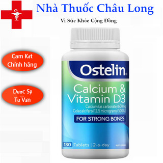 Ostelin calci vitamin d3 130 viên -calci ostelin bầu 130v