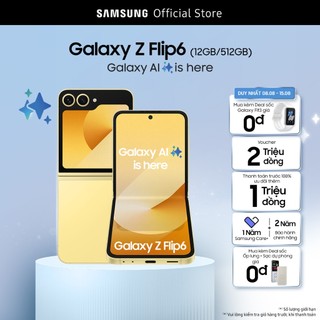 Điện thoại samsung galaxy z flip6, điện thoại ai, 512gb, pin lớn nhất, flexcam 50mp
