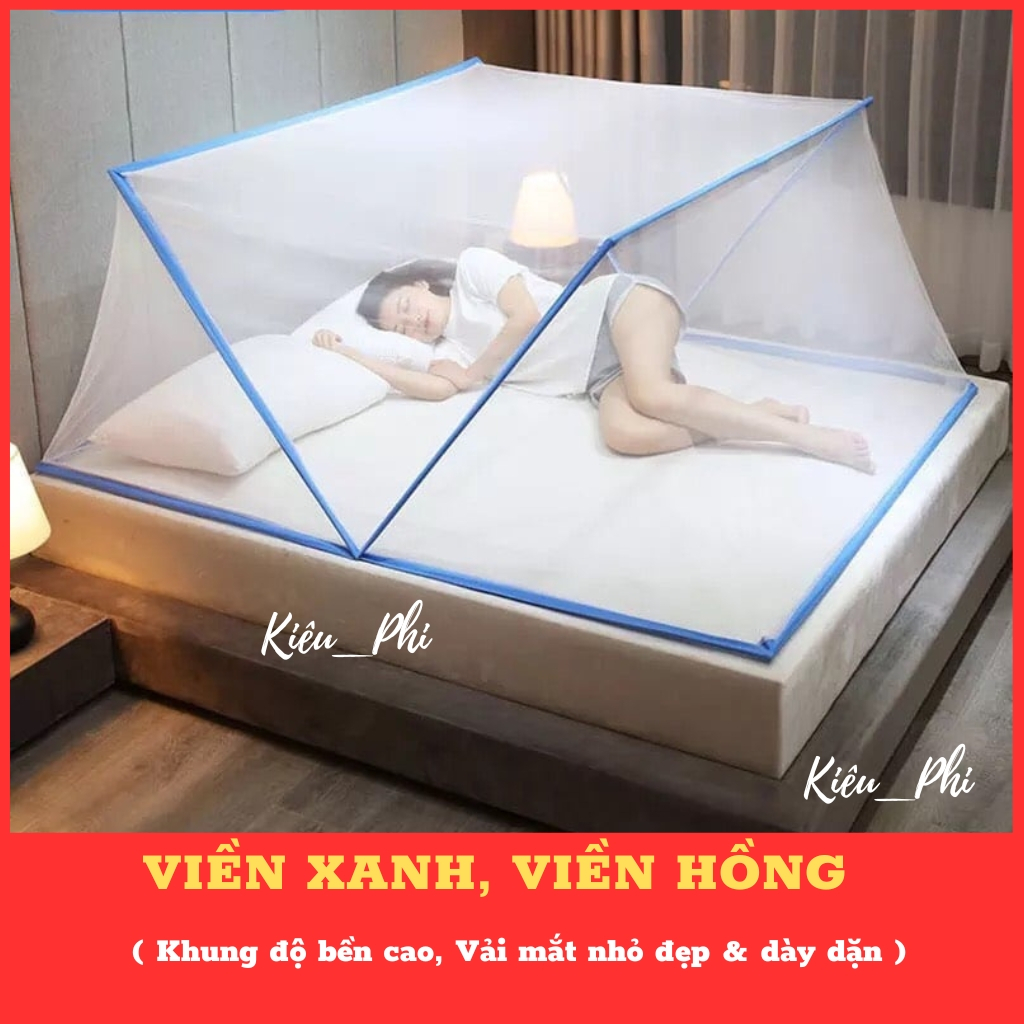 Màn chụp tự bung khung xếp ⚡LOẠI 1 ⚡gấp gọn tiện dụng, Mùng chụp tự bung người lớn thông minh Kiều Phi