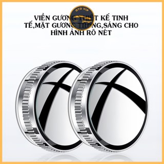 Bộ gương cầu lồi sử dụng ĐẾ HÚT gắn kính ô tô xoay 360 dộ xóa điểm mù không để lại vết keo khó tẩy