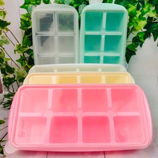Khuôn làm đá bằng nhựa hofaco – khay đá nắp đậy 8 viên hpl56 – khay trữ thức ăn dặm cho bé