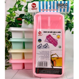 Khuôn làm đá bằng nhựa HOFACO – Khay đá nắp đậy 8 viên HPL56 – Khay trữ thức ăn dặm cho bé