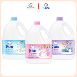Nước xả mềm vải cho bé Dnee 2800ml, nước xả quần áo tự nhiên mềm mại thơm tho - Monnie Kids