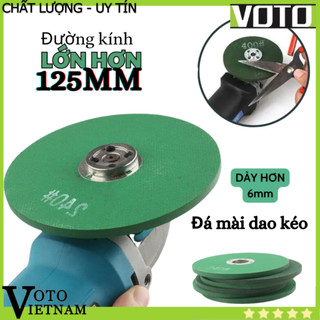Đá mài dao kéo, mài kim loại dày 6mm size to 125mm dùng cho máy mài, máy cắt, máy khoan tay