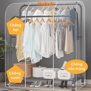  Túi Bọc Quần Áo Chống Bụi Vỏ Bọc Cây Phơi Quần Áo Giá Phơi Đồ Trong Suốt Chống Bụi Bẩn Ẩm Ướt 