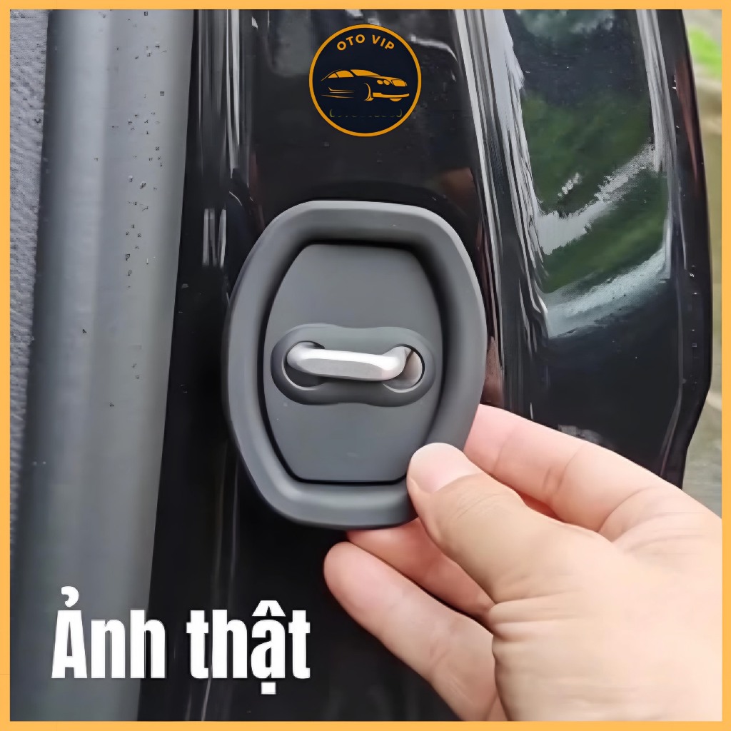 Combo 4 miếng đệm silicon chống va đập cánh cửa ô tô, chống sốc, chống han rỉ hiệu quả 2 màu đen, trắng by Otovip