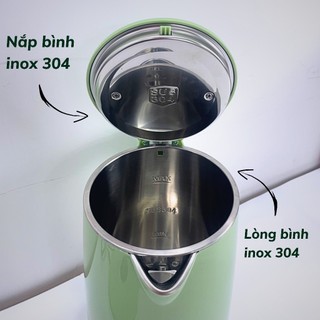 [Có hỏa tốc TPHCM ] Bình đun siêu tốc inox 304 1.8L COMET - CM8218