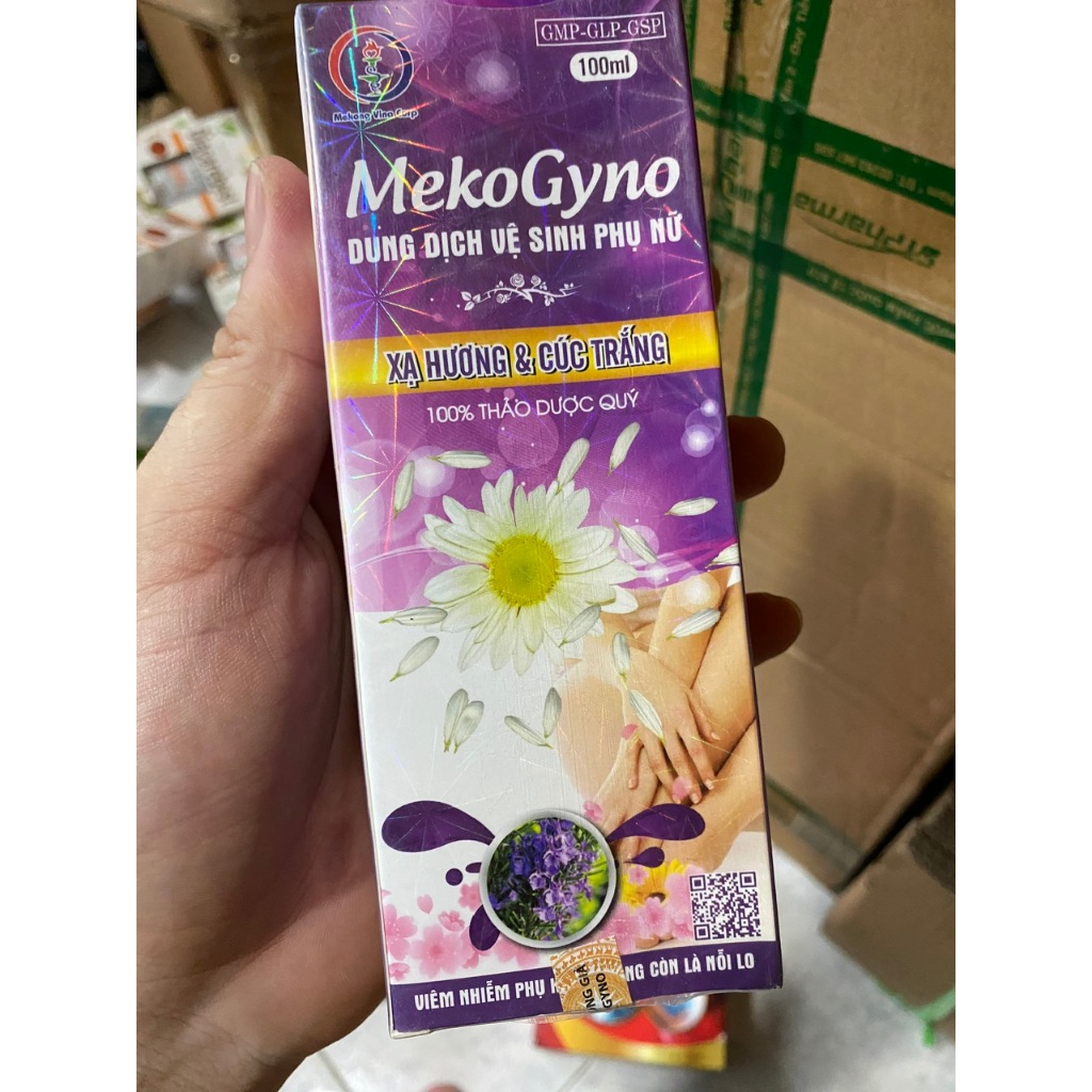 Dung dịch vệ sinh phụ nữ Mekogyno Tràm trà, bạc hà Nước rửa phụ khoa hàng ngày ddvs