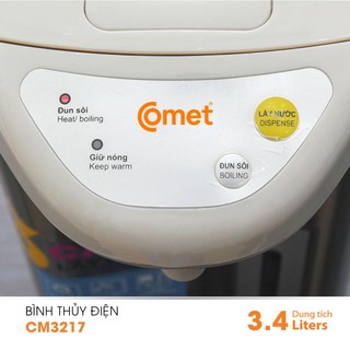[Có hỏa tốc TPHCM ] Bình thủy điện 3.4L COMET - CM3217