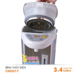 [Có hỏa tốc TPHCM ] Bình thủy điện 3.4L COMET - CM3217
